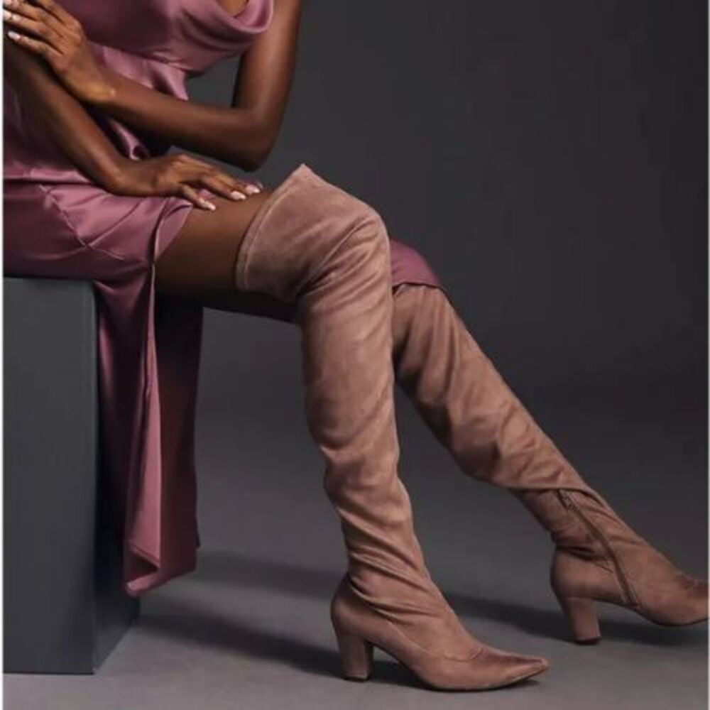 NIB Anthropologie Faux Suede Over-The-Knee Boots | 8